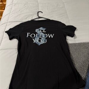 Black Graphic T-Shirt with Text Design